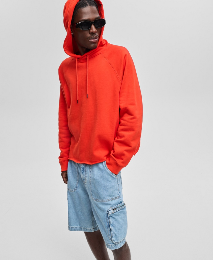 Translation missing: en.Mode of One Men's All Cotton French Terry Hoodie Fiery Red-Small