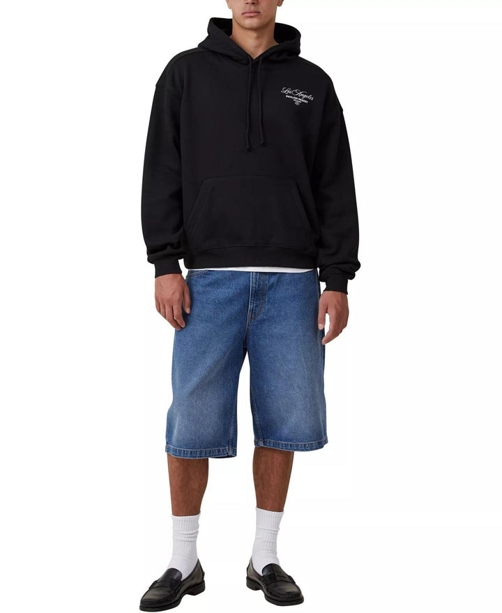 Translation missing: en.Cotton On Men Relax Box Fit Graphic Hoodie Black Size Large Pavillion Resort