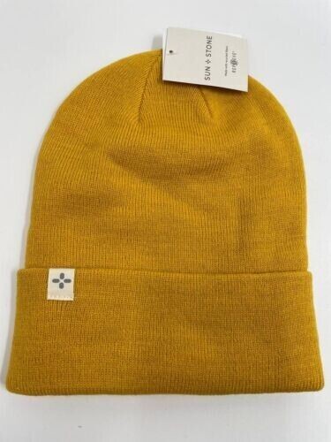 Translation missing: en.Sun + Stone Men's Tall Solid Beanie in Mustard-O/S