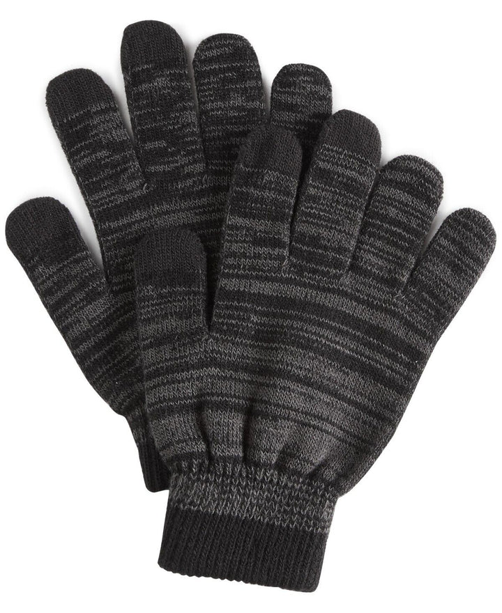 Translation missing: en.Club Room Men's Space-Dyed Beanie and Glove Set Black-One Size
