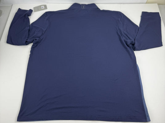 Translation missing: en.PGA Tour Chest Stripe Ombre Long Sleeve Quarter-Zip Golf Sweater Blue Size 2XL