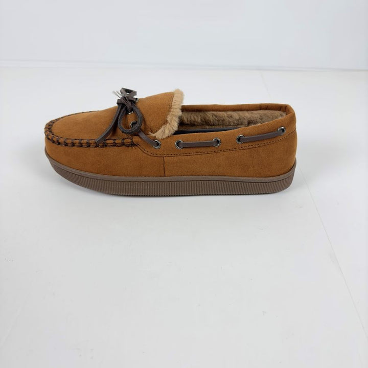 Translation missing: en.Club Room Men's Moccasin Slippers in Tan-Small 6-7