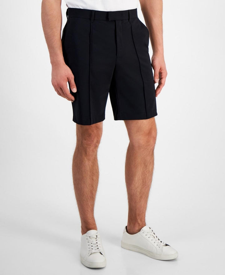 Translation missing: en.Alfani Men's Alfatech Regular-Fit Pintucked 10" Suit Shorts Deep Black-30W