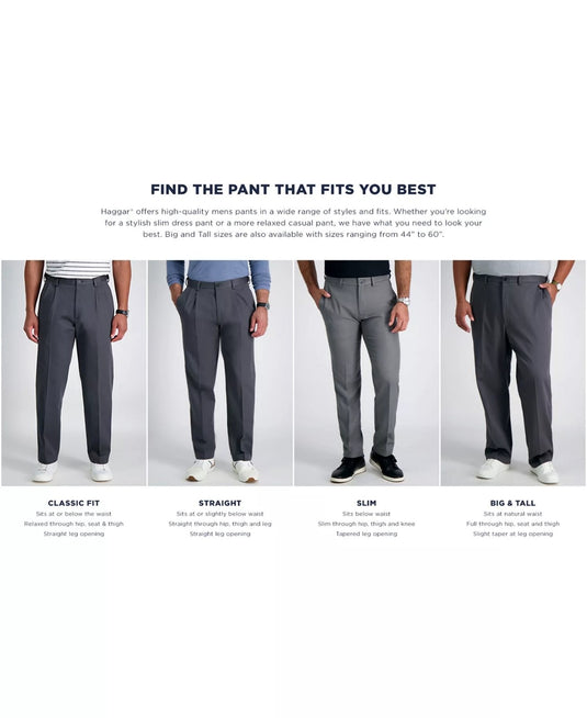 Translation missing: en.J.M. Haggar Men's 4-Way Stretch Classic Fit Premium Dress Pants Light Grey-34x30