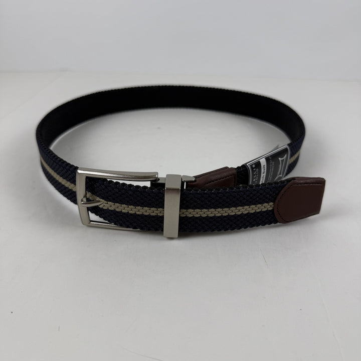 Translation missing: en.Perry Ellis Portfolio Men's Woven Webbed  Reversible Belt Black Blue-Size 36