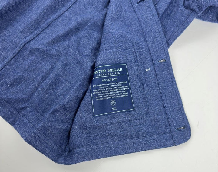 Translation missing: en.Peter Millar Mens Crown Crafted Solstice Tailored Chore Coat Blue MS24XZ67-Small