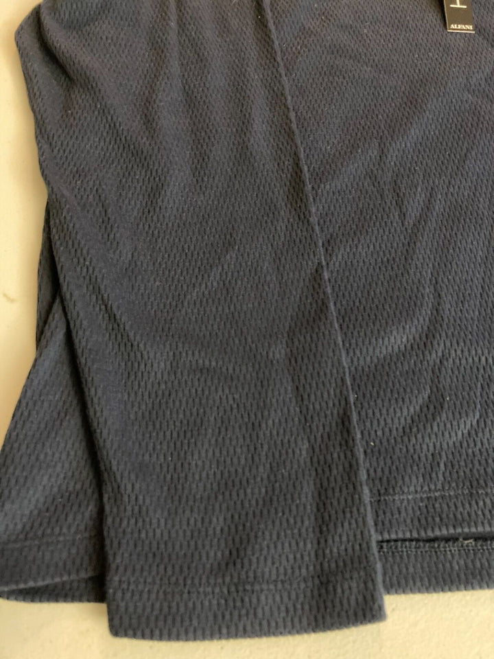 Translation missing: en.Alfani Men's Classic Fit Mesh Henley Shirt in Neo Navy-XL