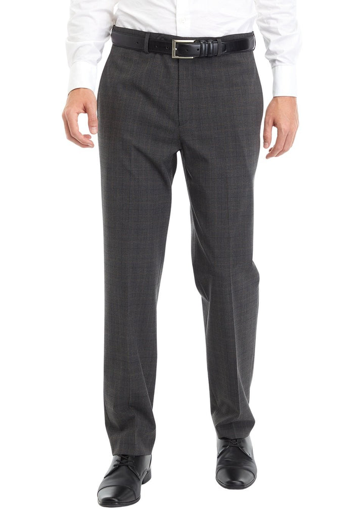 Translation missing: en.Michael Kors Marvin Men's Classic Fit Fall Pattern Pants Gray Red Plaid-36Wx30L