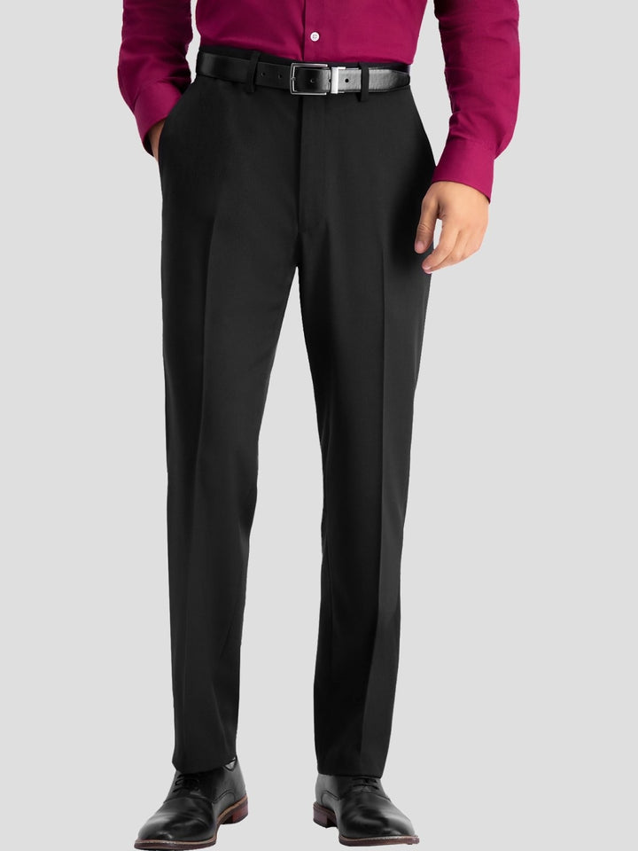 Translation missing: en.Haggar Men's Travel Performance Tailored Fit Dress Pants Black Solid-32Wx30L