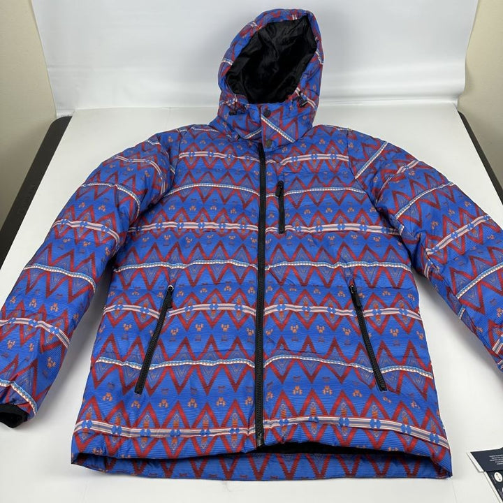 Translation missing: en.Club Room Men's Stretch Hooded Puffer Jacket Kings Patch Work Blue-XL