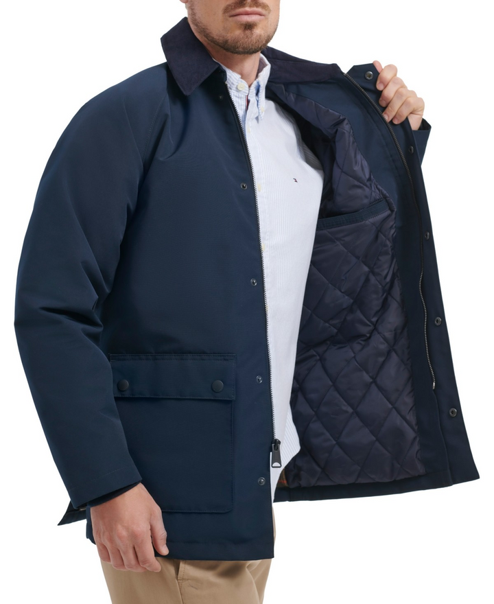 Translation missing: en.Tommy Hilfiger Men's Barn Corduroy-Collar Long-Sleeve Jacket Navy-Large