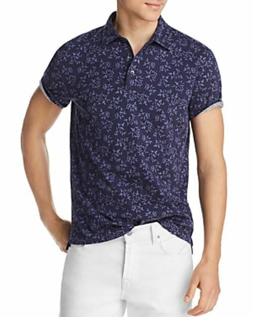 Translation missing: en.The Men's Store Premium Cotton Leaf-Print Jersey Classic Fit Polo Shirt-Small