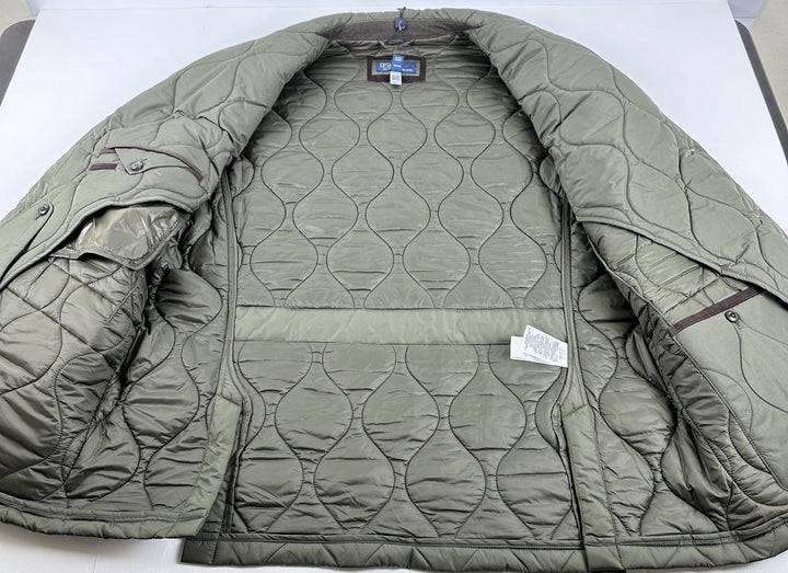 Translation missing: en.Polo Ralph Lauren Men's Suede Trimmed Quilted Jacket in Olive Green-2XL