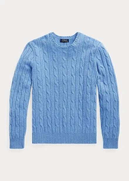 Translation missing: en.Polo Ralph Lauren Men's Cable-Knit Cashmere Sweater in Litchfield Blue-XL