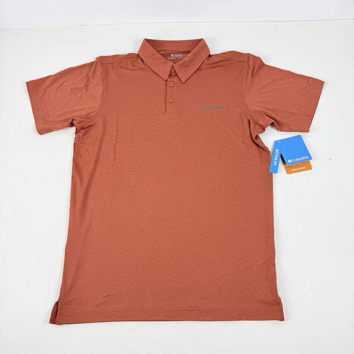 Translation missing: en.Columbia Men's Carter Short Sleeve Performance Crest Polo - Tuscan Rust-Small