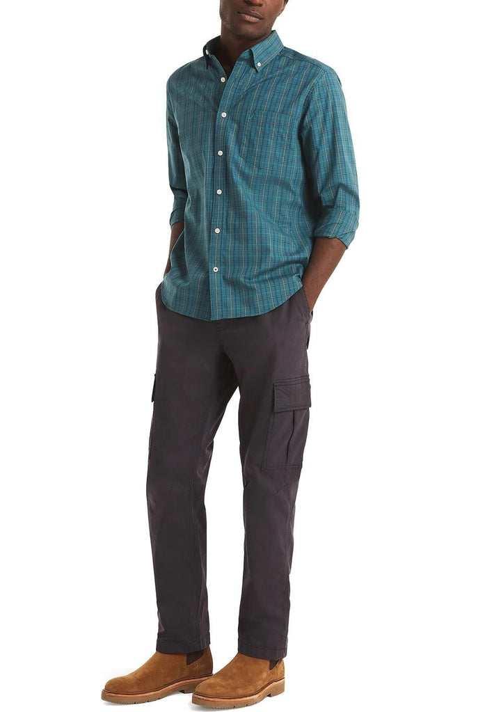 Translation missing: en.Nautica Mens Wear To Work Wrinkle-Resistant Plaid Shirt Deep Atlantic-2XL