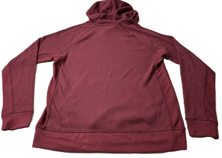 Translation missing: en.Bass Outdoor Men's Bay Stretch Waffle-Knit Hoodie in Oxblood Red-Small