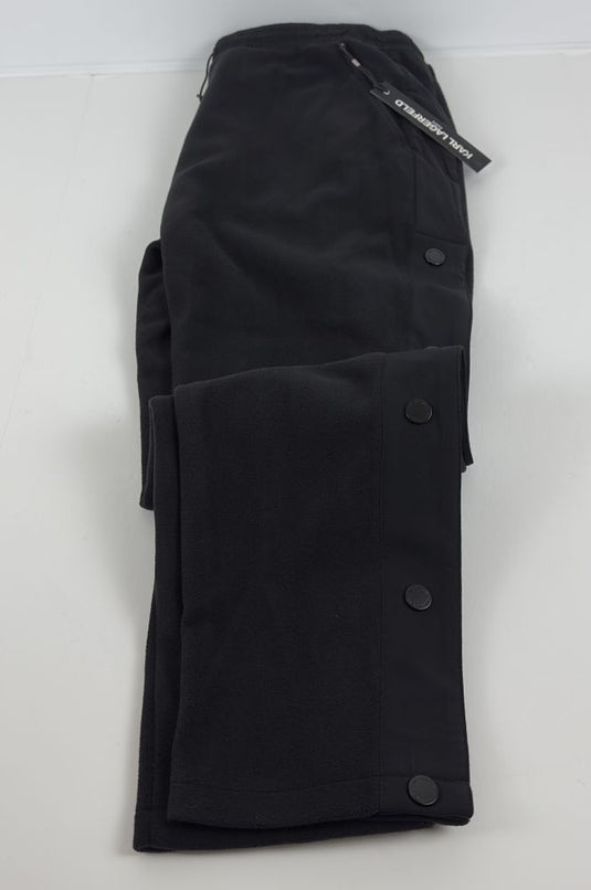 Translation missing: en.Karl Lagerfield Men's Fleece Button Detailed Track Pants, Black-XL