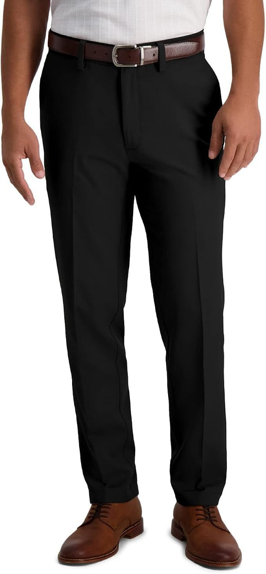 Translation missing: en.Haggar Men's Cool 18 Pro Slim-Fit 4-Way Stretch Moisture-Wick Pants Black-32x32