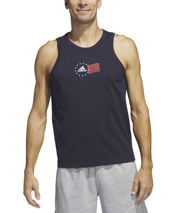 Translation missing: en.adidas Men's American Flag Tank Legend Ink-Small