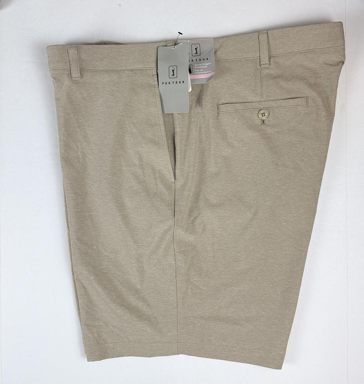 Translation missing: en.PGA TOUR Men's 8” Khaki Heather Performance Golf Short Size 44 Moisture Wicking