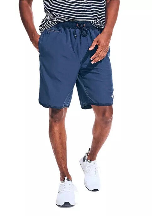 Translation missing: en.Nautica Men's 9" Stretch Performance Shorts in Deep Dive Wash Blue-Large 36-38W