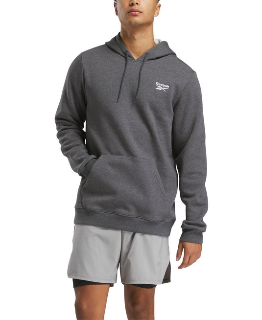 Translation missing: en.Reebok Identity Hoodie Dark Grey Heather Size Medium Small Logo Fleece Reg Fit