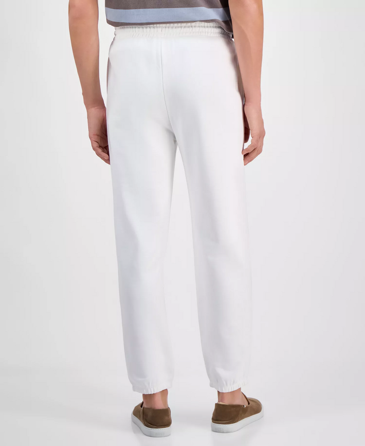 Translation missing: en.Hugo Boss Men's Dacusi Relaxed-Fit Logo Embroidered Joggers Natural White-2XL