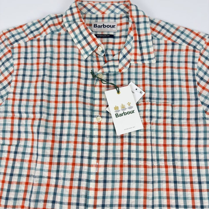 Translation missing: en.Barbour Seersucker 7 Tattersall Check Short Sleeved Summer Shirt Multi-US Small