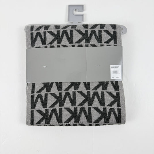 Translation missing: en.Michael Kors Unisex Logo Beanie &amp; Scarf Set in Grey-One Size