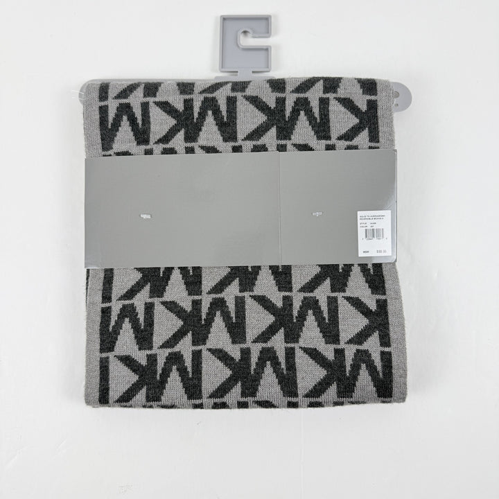 Translation missing: en.Michael Kors Unisex Logo Beanie &amp; Scarf Set in Grey-One Size