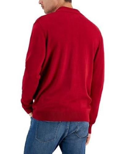 Translation missing: en.Club Room Men's Button Mock Neck Sweater Anthem Red-Medium