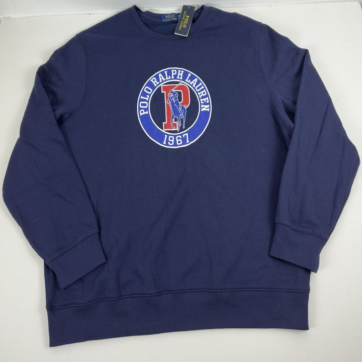 Translation missing: en.Polo Ralph Lauren Mens Big Pony RL 67 Circle Graphic Fleece Sweatshirt Navy-2XL