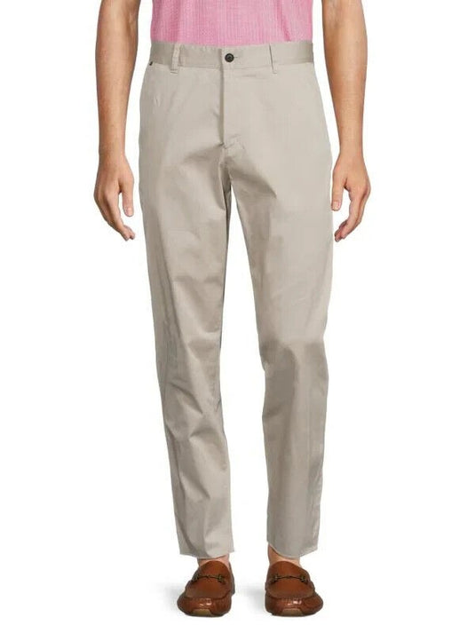 Translation missing: en.BOSS Men's Perin W-222 Relaxed Fit Solid Chino Pants in Lt Beige-36R Unhemmed