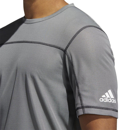 Translation missing: en.adidas Men's PrimeBlue Run For the Oceans T-Shirt Silver GM0471-Small