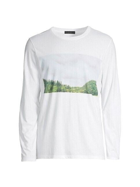 Translation missing: en.Atm Anthony Thomas Melillo Men's  Scenic Long Sleeve Graphic Tee White-Large