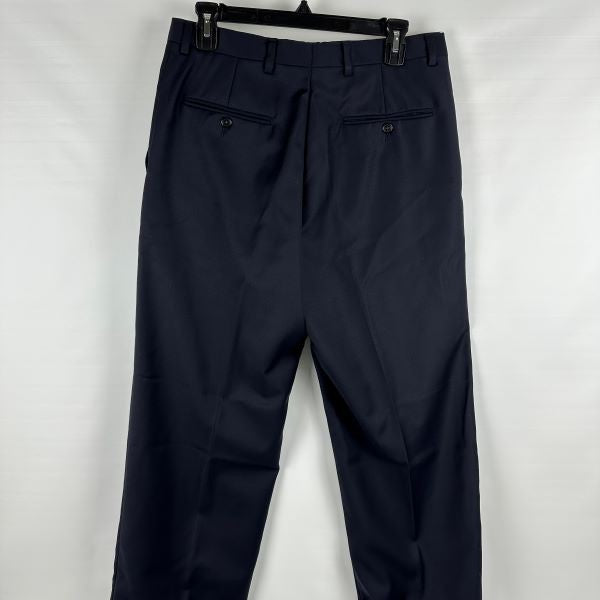 Translation missing: en.Hart Schaffner Marx Men's Chicago Classic Fit Wool Suit Pants Navy-32 Unhemmed