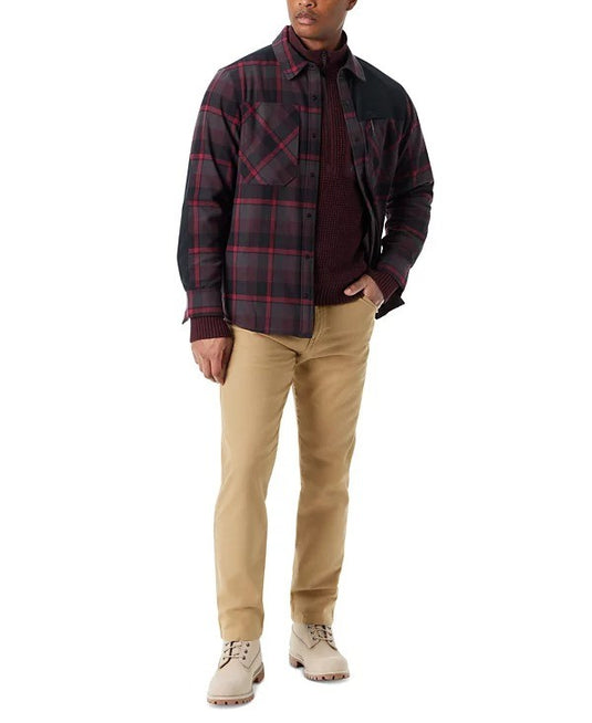 Translation missing: en.Bass Outdoor Shacket Men's Medium Cabernet Utility Brushed Twill Shirt Jacket