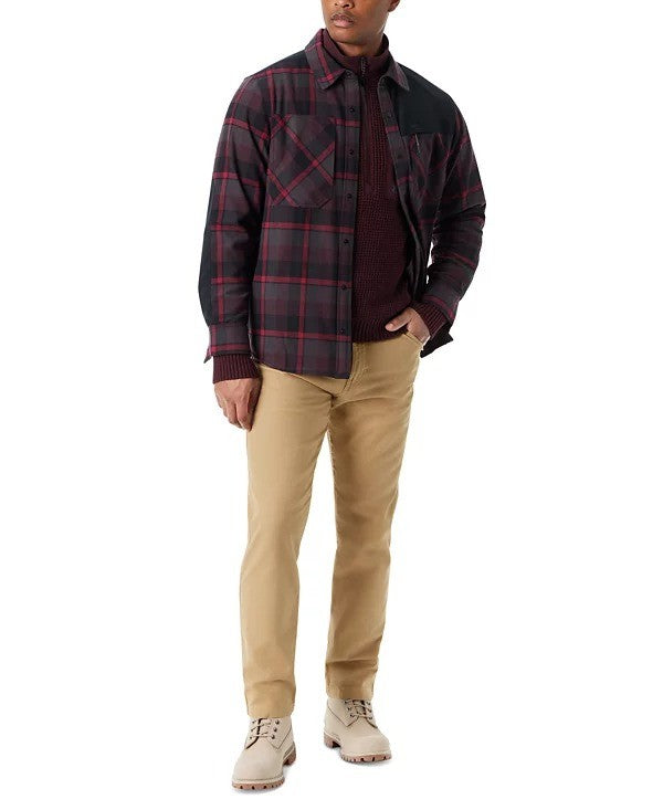 Translation missing: en.Bass Outdoor Shacket Men's Medium Cabernet Utility Brushed Twill Shirt Jacket