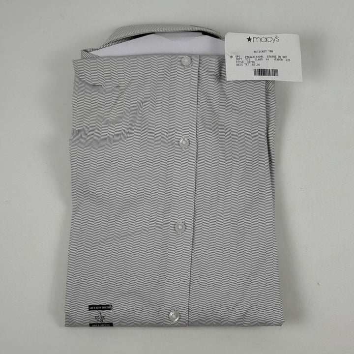 Translation missing: en.Calvin Klein Mens Steel Reg Fit Stretch Wrinkle Free Dress Shirt Grey-16.5 32/33