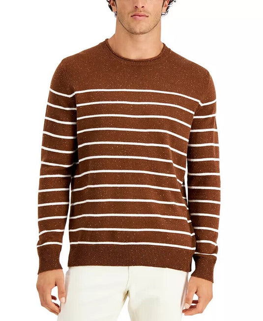 Translation missing: en.Club Room Men's Gregor Striped Sweater in Brown-2XL