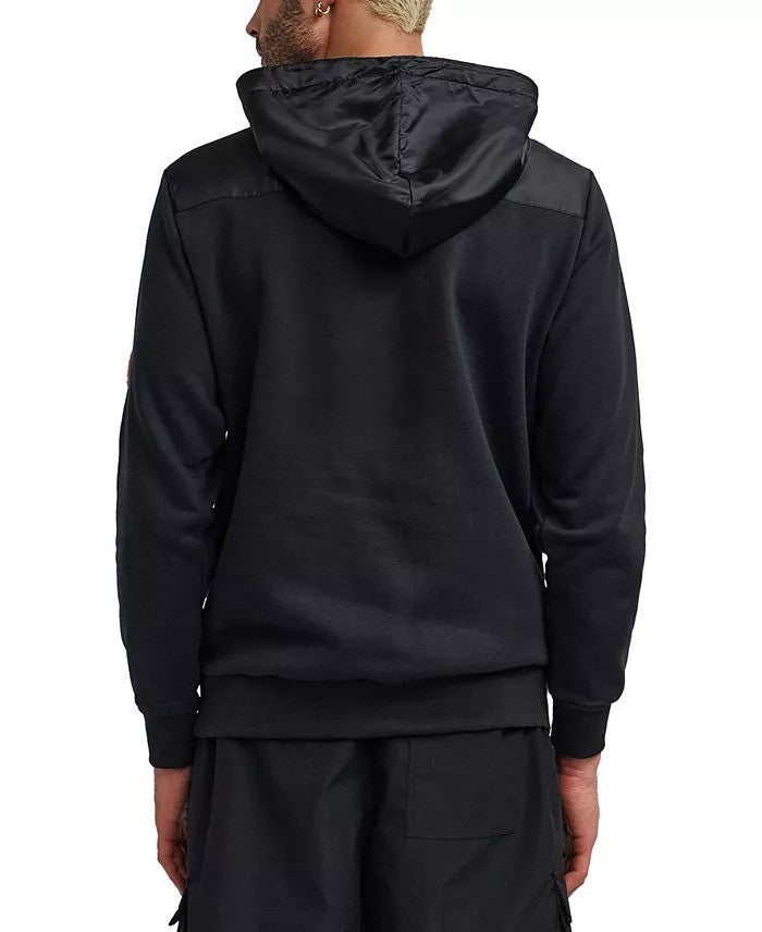 Translation missing: en.Reason Brand Men's Wheaties Cargo Hoodie Regular Fit in Black-Large