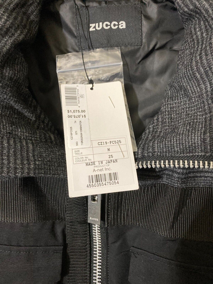 Translation missing: en.ZUCCa Men's 7 GROSGRAIN COMBINATION Jacket Grey/Black-Medium