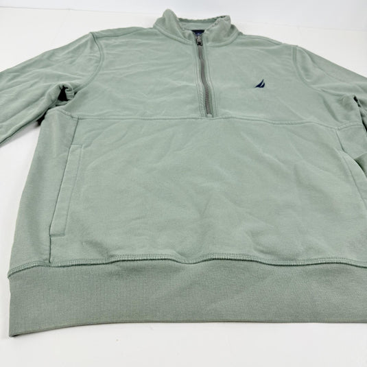 Translation missing: en.Nautica Men's Long Sleeve Half-Zip Sweatshirt Size Small Green Classic Fit