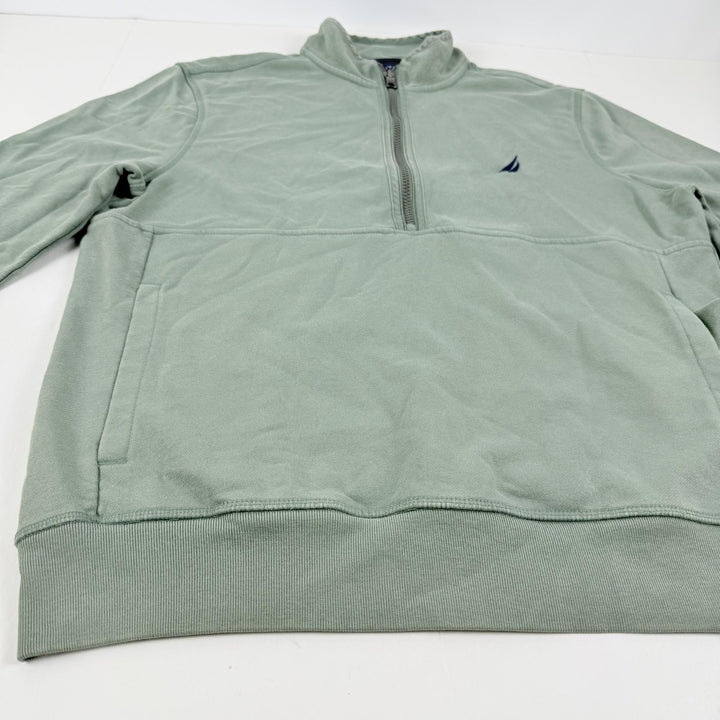 Translation missing: en.Nautica Men's Long Sleeve Half-Zip Sweatshirt Size Small Green Classic Fit
