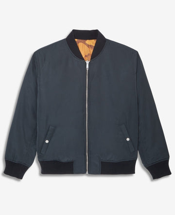 Translation missing: en.Mode of One Men's Relaxed-Fit Reversible Bomber Jacket Black-Orange-Size Small