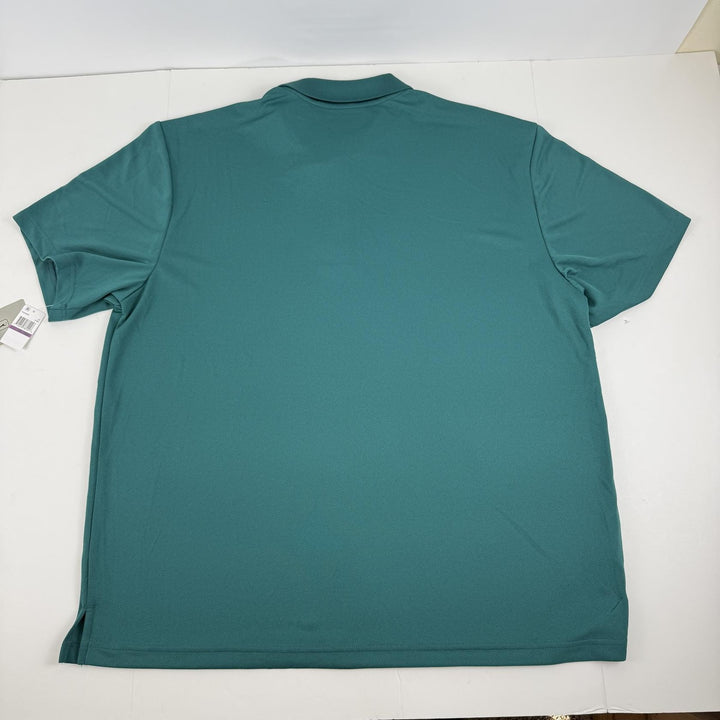 Translation missing: en.PGA TOUR  Airflux Regular-Fit Mesh Performance Golf Polo Shirt - Storm Green-2XL