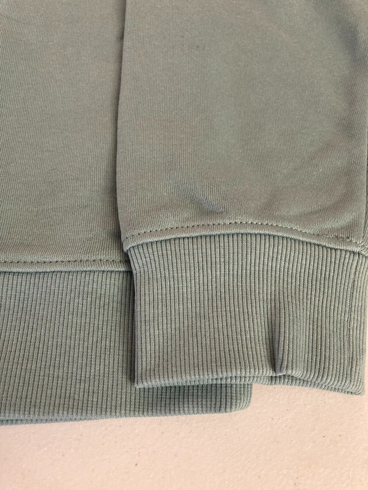 Translation missing: en.Calvin Klein Relaxed Fit Logo French Terry 1/4 Zip Sweatshirt Stormy Sea Green-M