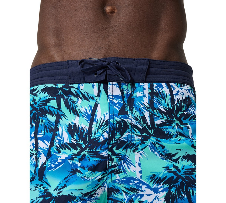 Translation missing: en.Speedo Men's Hawaiian Sky Bondi Basin Palm Print 9" Boardshorts Blue-Small