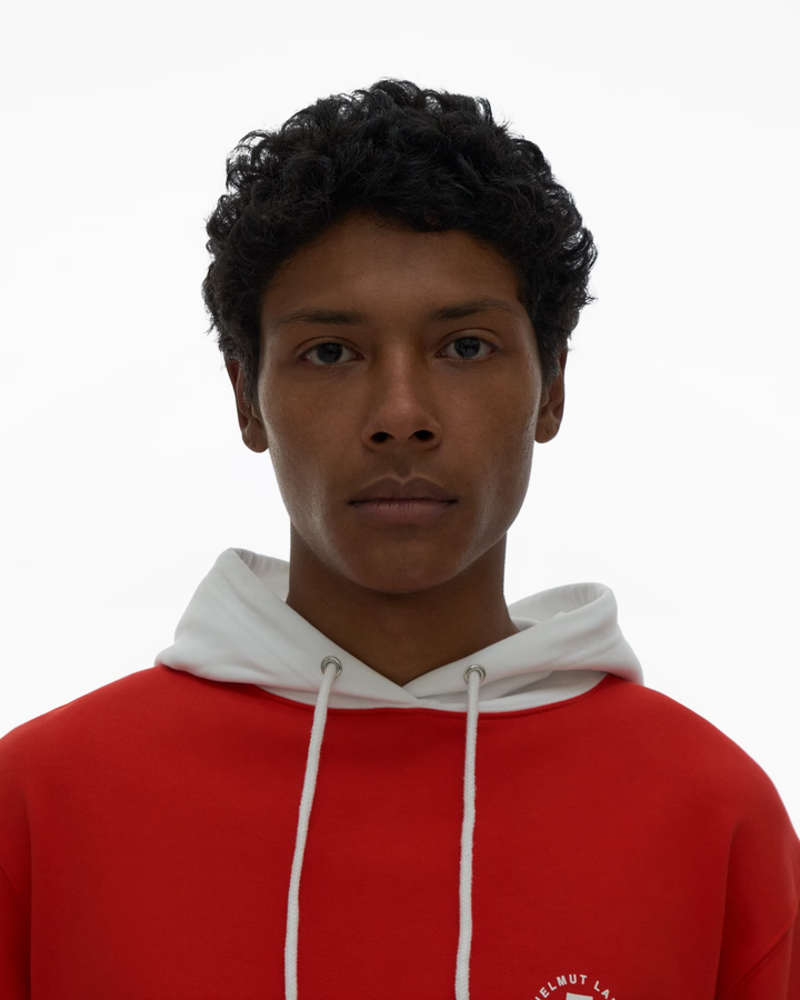 Translation missing: en.Helmut Lang Men's Lifeguard Hoodie in Fiery Red-Size Small